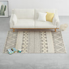 Tapis En Laine Tissée À La Main 80X150Cm Blanc/Gris/Noir/Marron