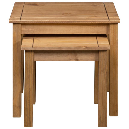 Tables Gigognes 2 Pcs Bois De Pin Massif Assortiment Panama