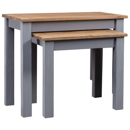 Tables Gigognes 2 Pcs Bois De Pin Massif Assortiment Panama