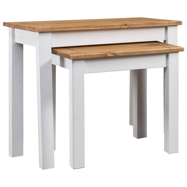 Tables Gigognes 2 Pcs Bois De Pin Massif Assortiment Panama