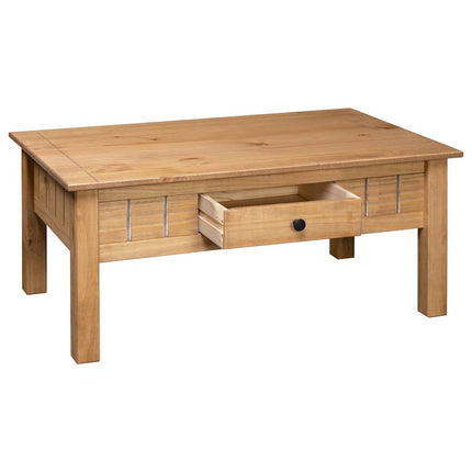Table Basse 100X60X43,5 Cm Pin Massif Assortiment Panama