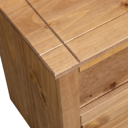Meuble Tv D'angle 93X49X49 Cm Pin Solide Assortiment Panama