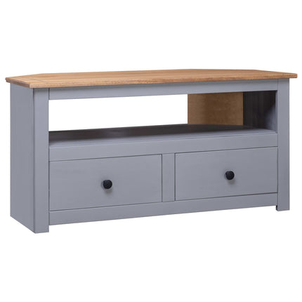 Meuble Tv D'angle 93X49X49 Cm Pin Solide Assortiment Panama