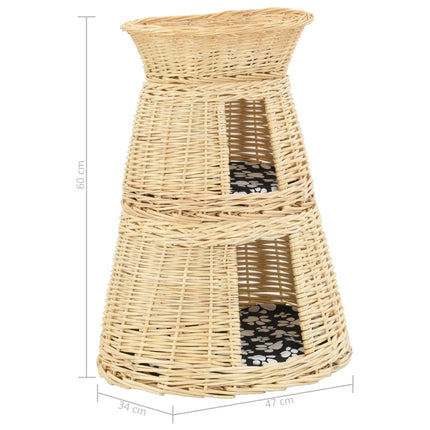 Ensemble De Panier Pour Chats 3 Pcs Avec Coussins 47X34X60 Cm