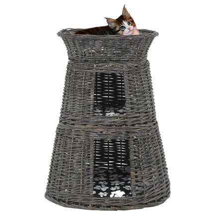 Ensemble De Panier Pour Chats 3 Pcs Avec Coussins 47X34X60 Cm