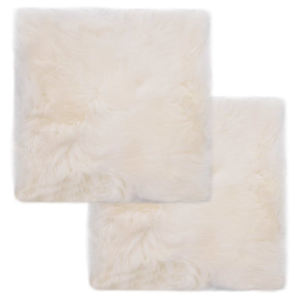 Coussins De Chaise Lot De 2 Peau De Mouton Véritable