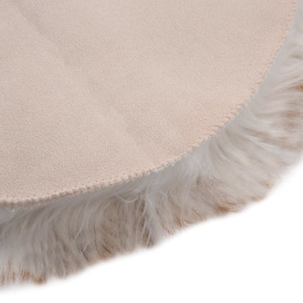 Tapis 60 X 90 Cm Peau De Mouton Synthétique Mélange De Marron
