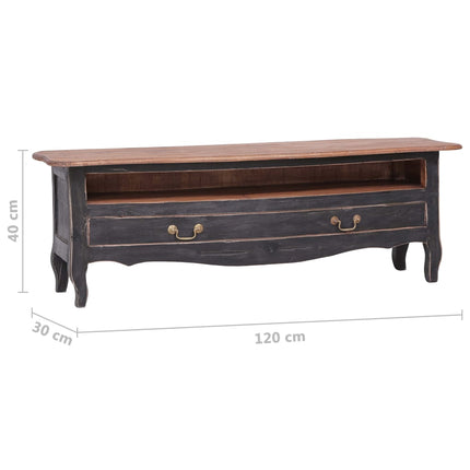 Meuble Tv 120X30X40 Cm Bois D'acajou Massif