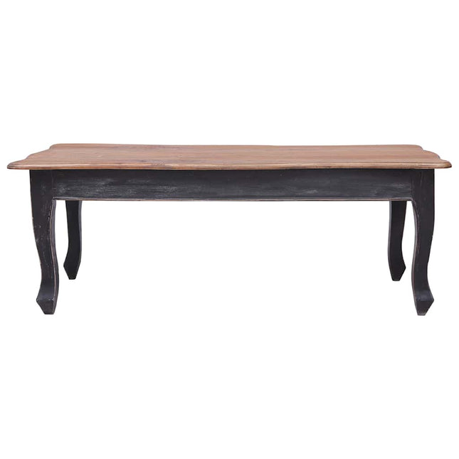 Table Basse Noir 120X60X45 Cm Bois D'acajou Massif