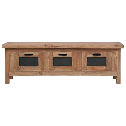 Meuble Tv Avec 3 Tiroirs 120X30X40 Cm Bois D'acajou Massif