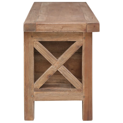 Meuble Tv Avec 3 Tiroirs 120X30X40 Cm Bois D'acajou Massif