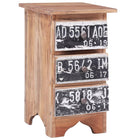 Table De Chevet 30X30X51 Cm Bois D'acajou Massif