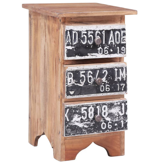 Table De Chevet 30X30X51 Cm Bois D'acajou Massif