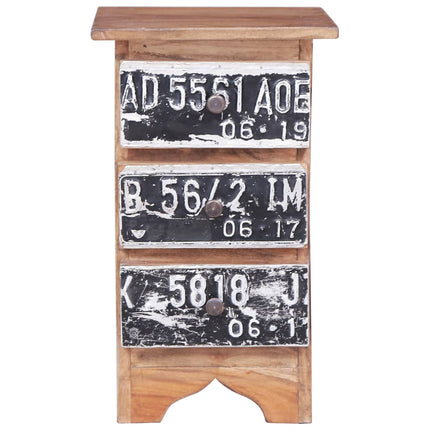 Table De Chevet 30X30X51 Cm Bois D'acajou Massif