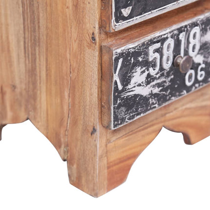 Table De Chevet 30X30X51 Cm Bois D'acajou Massif