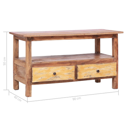 Meuble Tv 90X40X50 Cm Bois De Récupération Massif