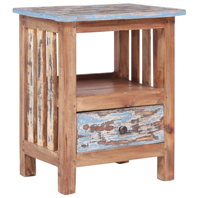 Table De Chevet 41X30X50 Cm Bois D'acajou Massif