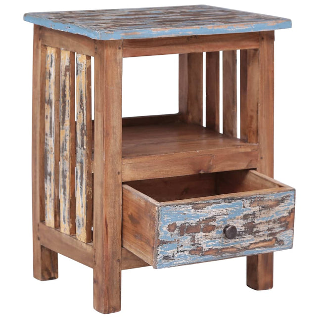 Table De Chevet 41X30X50 Cm Bois D'acajou Massif