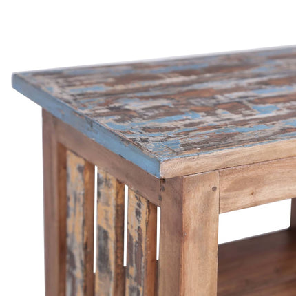 Table De Chevet 41X30X50 Cm Bois D'acajou Massif
