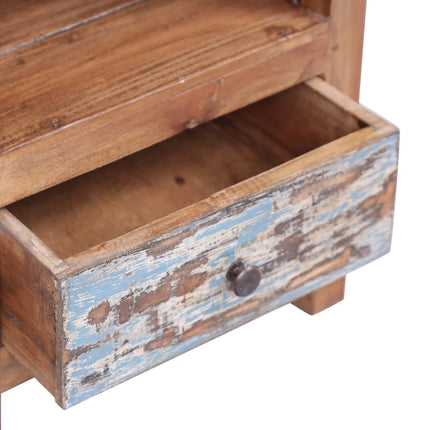 Table De Chevet 41X30X50 Cm Bois D'acajou Massif