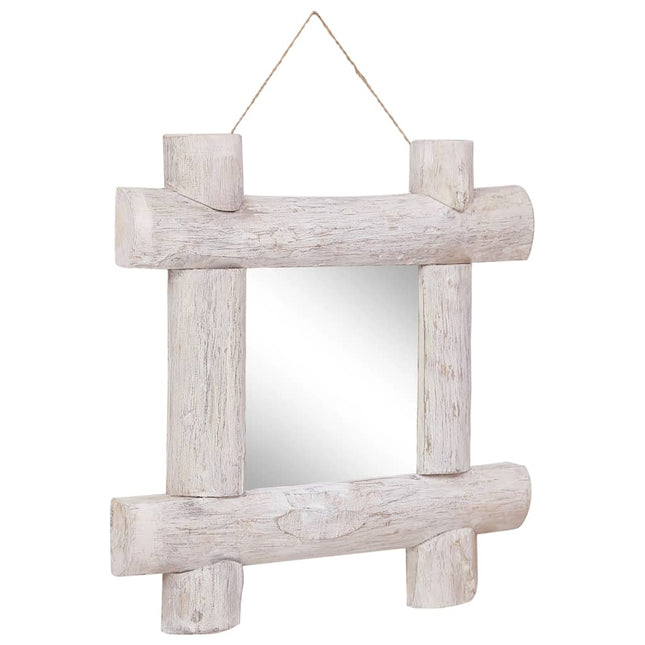 Miroir À Bûches 50X50 Cm Bois De Récupération Massif