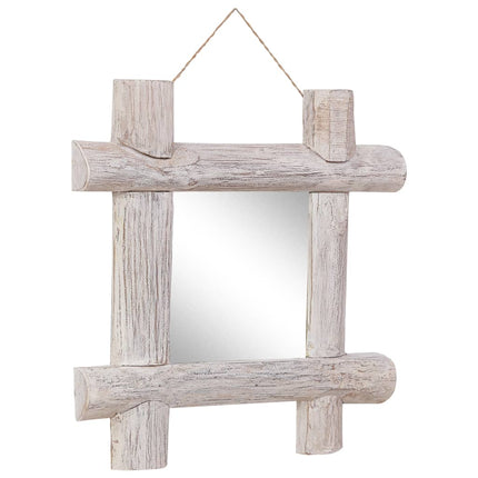 Miroir À Bûches 50X50 Cm Bois De Récupération Massif