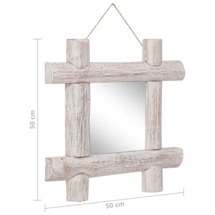 Miroir À Bûches 50X50 Cm Bois De Récupération Massif