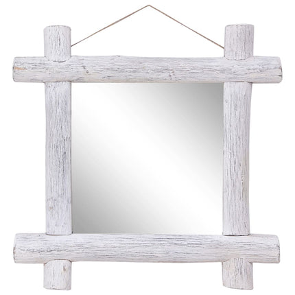 Miroir À Bûches 50X50 Cm Bois De Récupération Massif