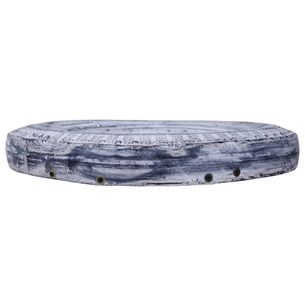 Miroir Blanc 50 Cm Pneu En Caoutchouc Recyclé