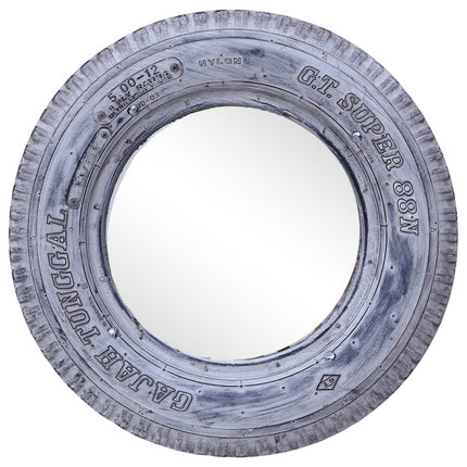 Miroir Blanc 50 Cm Pneu En Caoutchouc Recyclé
