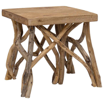 Table Basse En Rondin 40X40X40 Cm Bois De Récupération Mélangé
