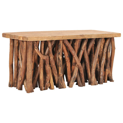 Table Basse Bois De Récupération Mélangé Et Bois De Teck