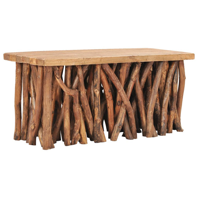 Table Basse Bois De Récupération Mélangé Et Bois De Teck