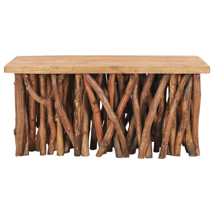 Table Basse Bois De Récupération Mélangé Et Bois De Teck