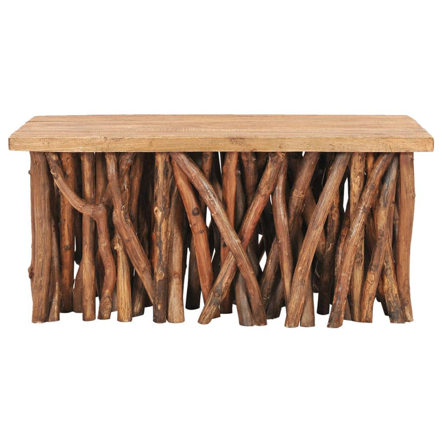Table Basse Bois De Récupération Mélangé Et Bois De Teck