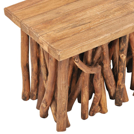 Table Basse Bois De Récupération Mélangé Et Bois De Teck