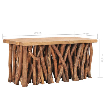 Table Basse Bois De Récupération Mélangé Et Bois De Teck