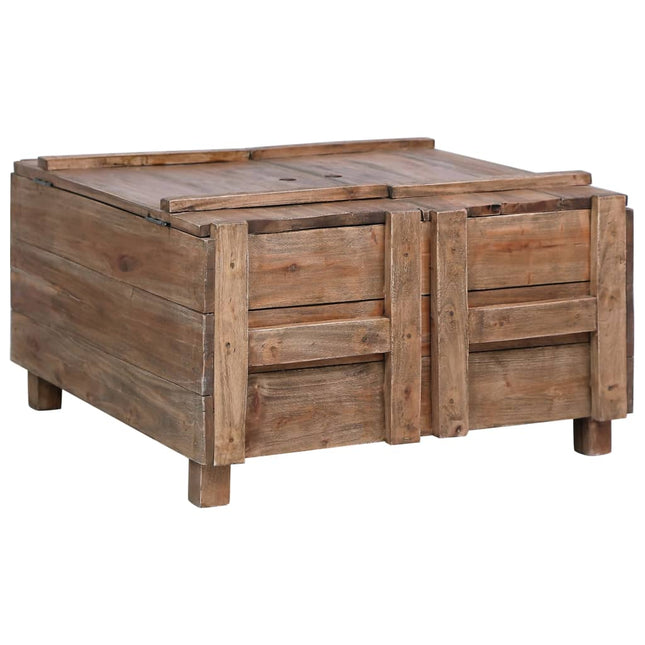 Table Basse 65X65X38 Cm Bois D'acajou Massif