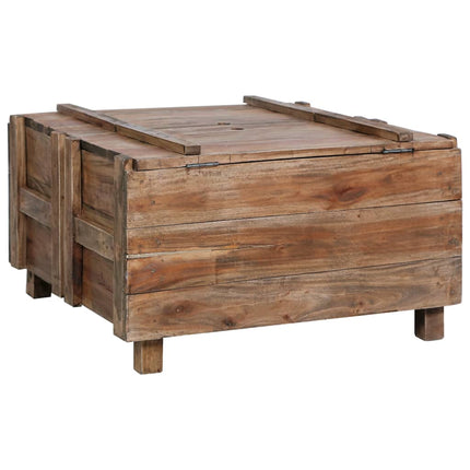 Table Basse 65X65X38 Cm Bois D'acajou Massif