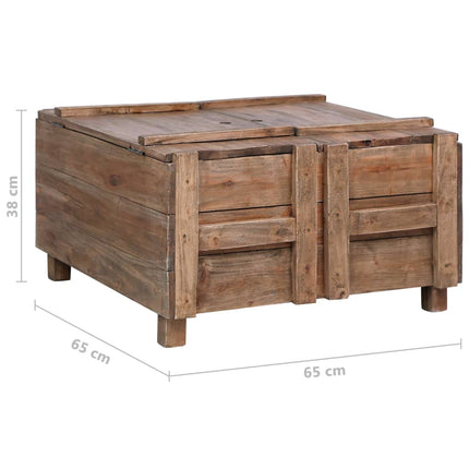 Table Basse 65X65X38 Cm Bois D'acajou Massif