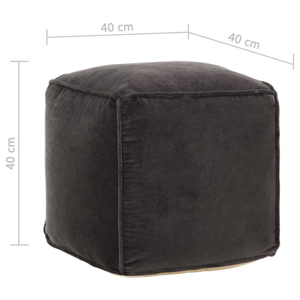 Pouf Velours De Coton 40X40X40 Cm