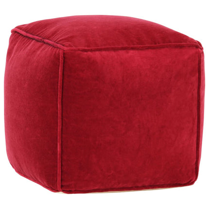 Pouf Velours De Coton 40X40X40 Cm