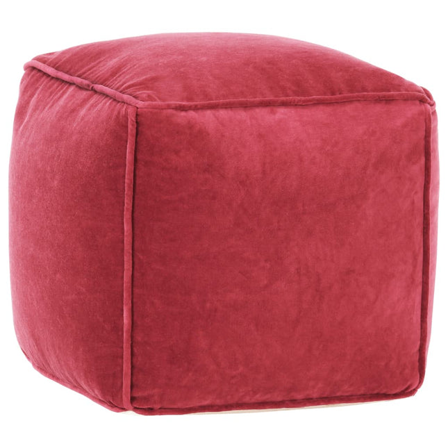 Pouf Velours De Coton 40X40X40 Cm
