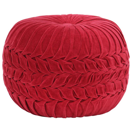 Pouf Velours De Coton Design De Sarrau 40 X 30 Cm
