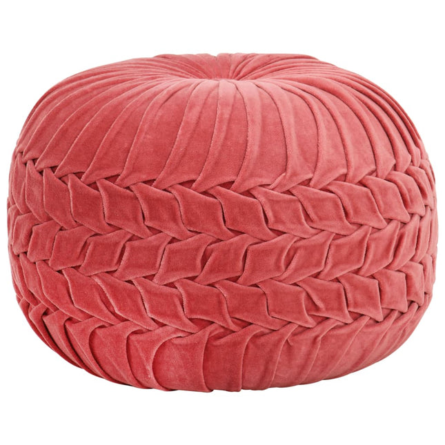 Pouf Velours De Coton Design De Sarrau 40 X 30 Cm