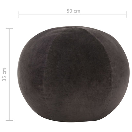Pouf Velours De Coton 50 X 35 Cm