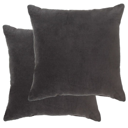 Coussins En Velours De Coton Lot De 2 45 X 45 Cm