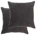 Coussins En Velours De Coton Lot De 2 45 X 45 Cm