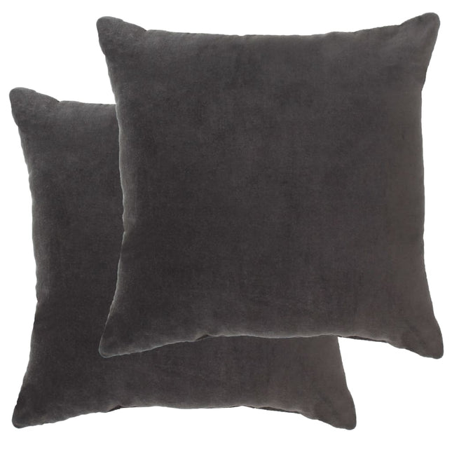 Coussins En Velours De Coton Lot De 2 45 X 45 Cm