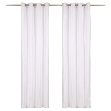 Rideaux Avec Anneaux En Métal 2 Pcs Coton